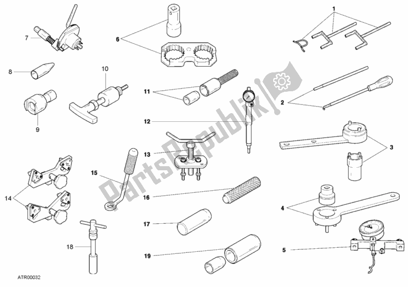 Toutes les pièces pour le Outils De Service D'atelier, Châssis du Ducati Superbike 998 R 2002